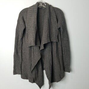 Abercrombie & Fitch gray open front  drape neck cardigan Sweater Size Small
